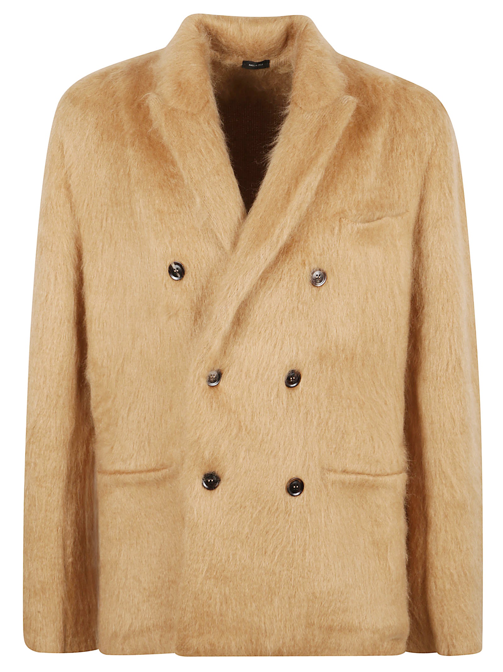 Double-Breasted Tailored Jacket In Cashmere, Silk