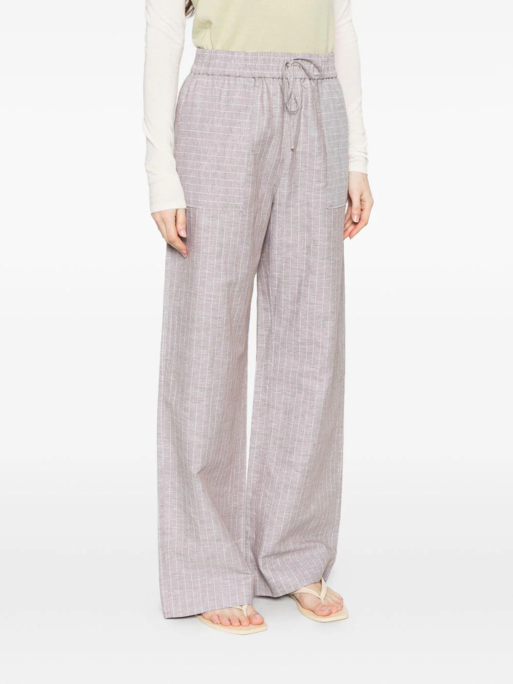 Wide-leg Pants with Elastic Waistband