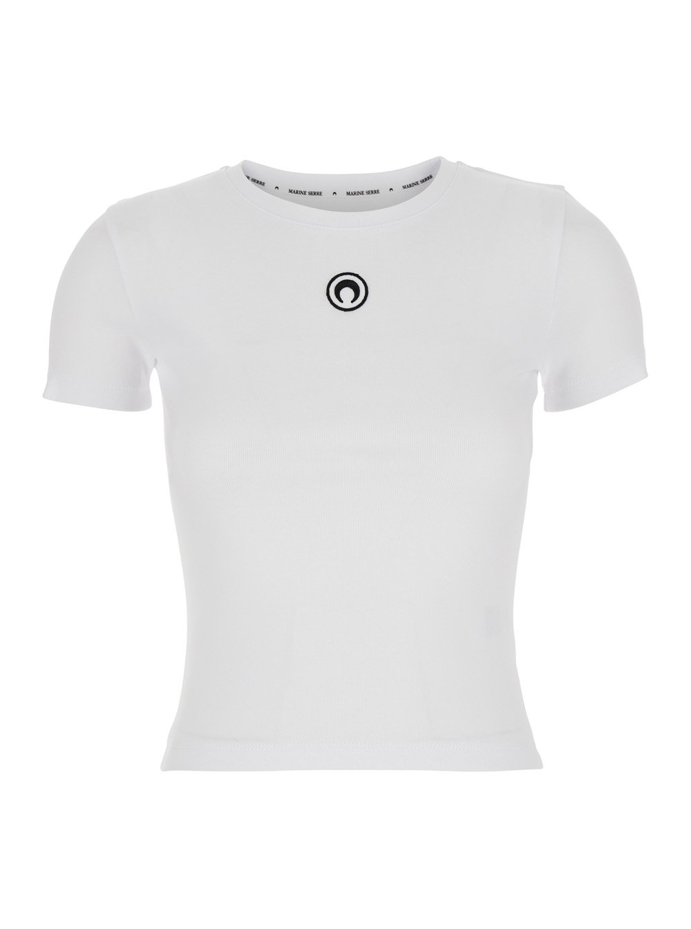 White Fitted Short-Sleeved T-Shirt