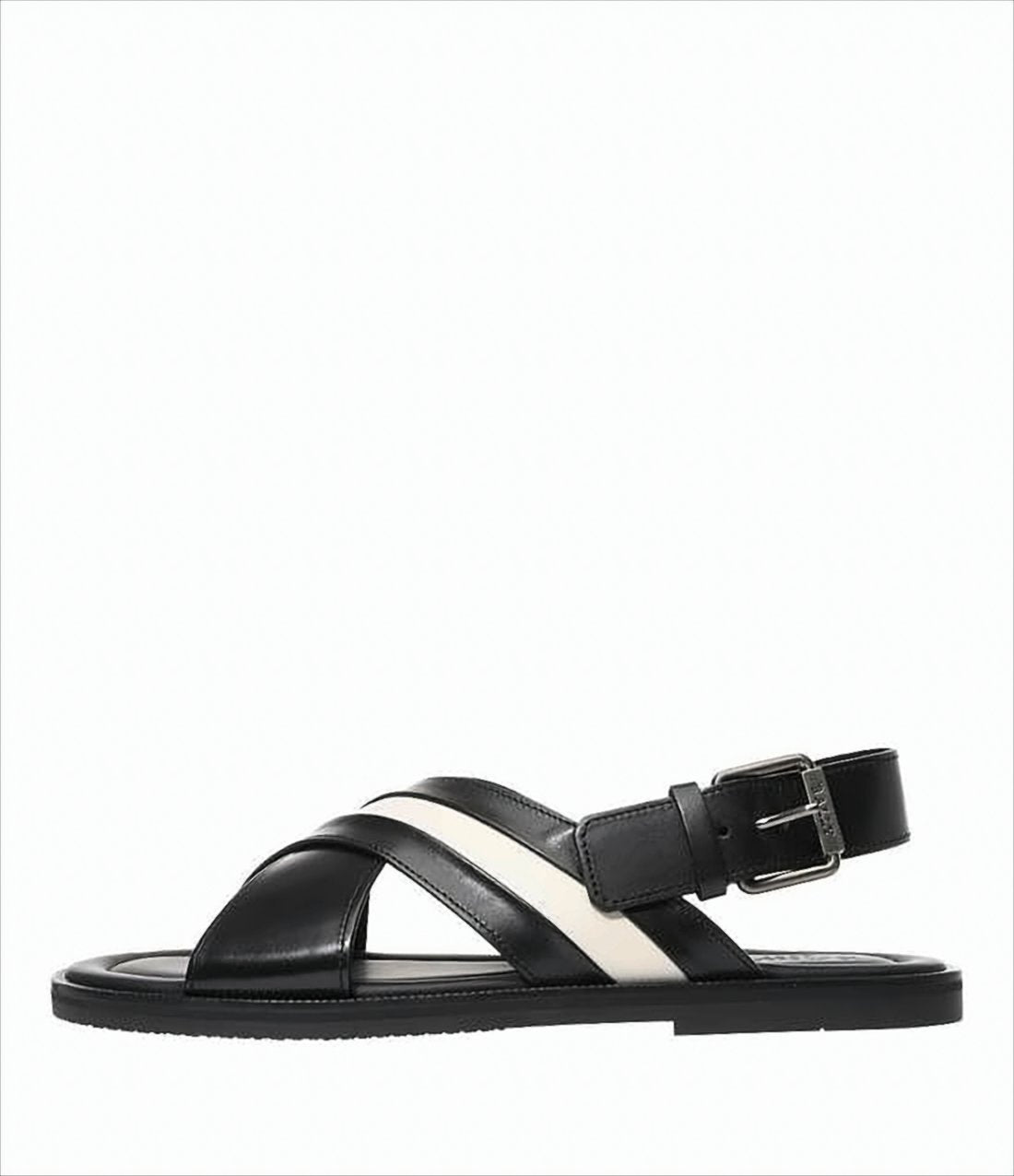 Cross-Strap Leather Sandal