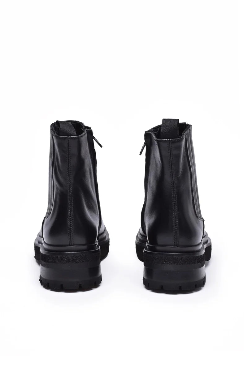 Ankle Boot Rubber Heel 4cm - Black