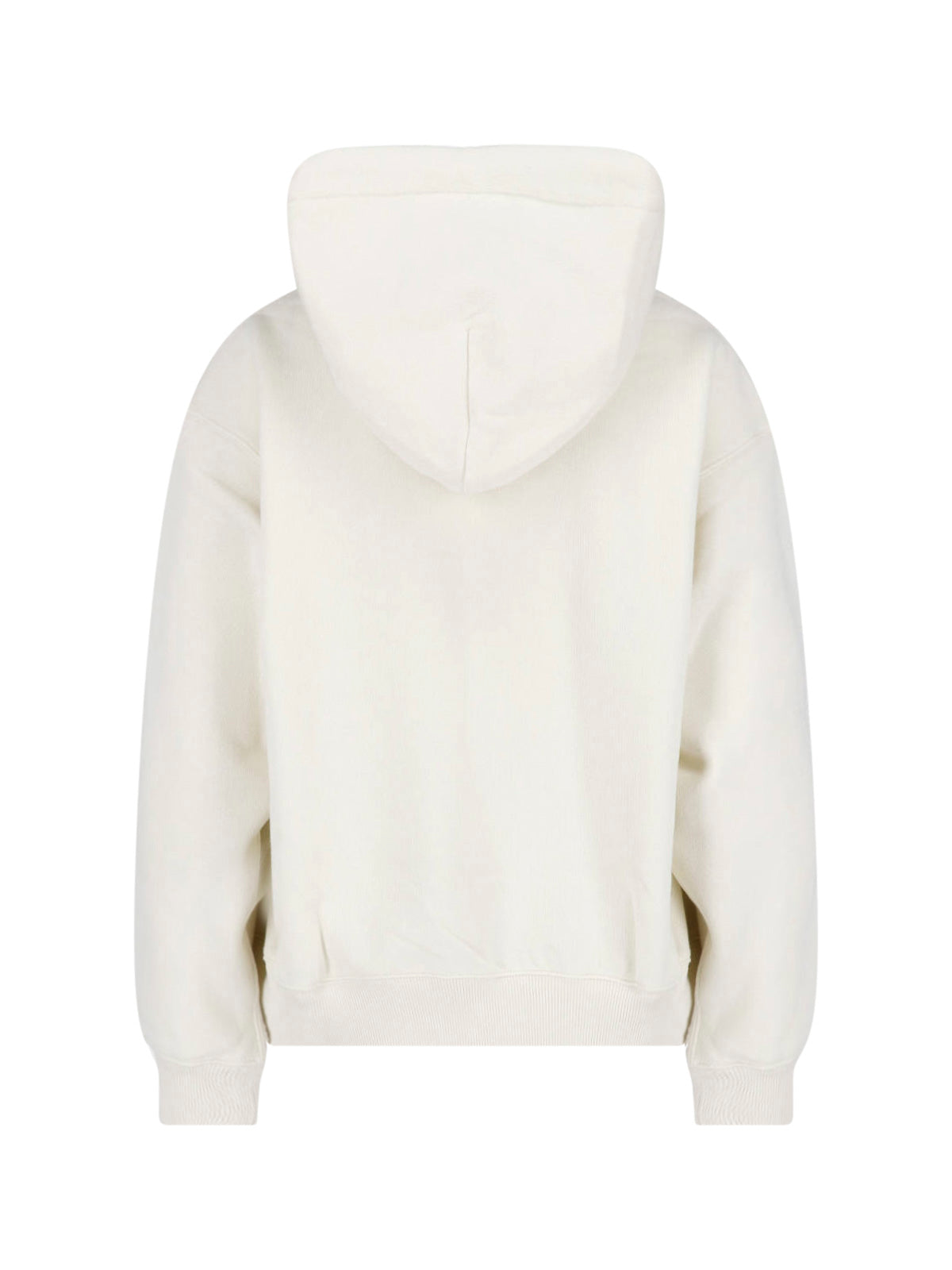 White Relaxed Fit Bear Graphic Hoodie