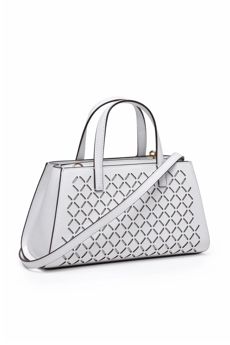 Emerson Perforated Mini Shoulder Bag - White