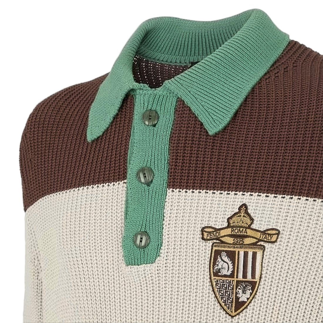 Textured Knit Polo Shirt with Contrasting Stripes