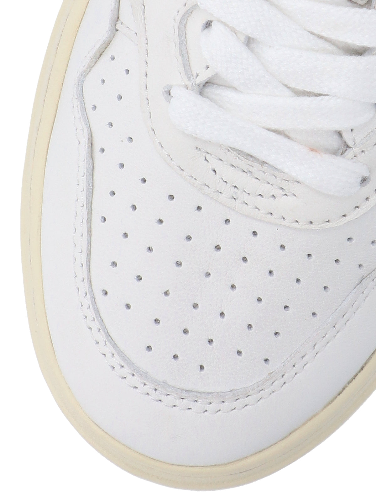 "Medalist" Low-Top Sneakers In White Nappa Leather