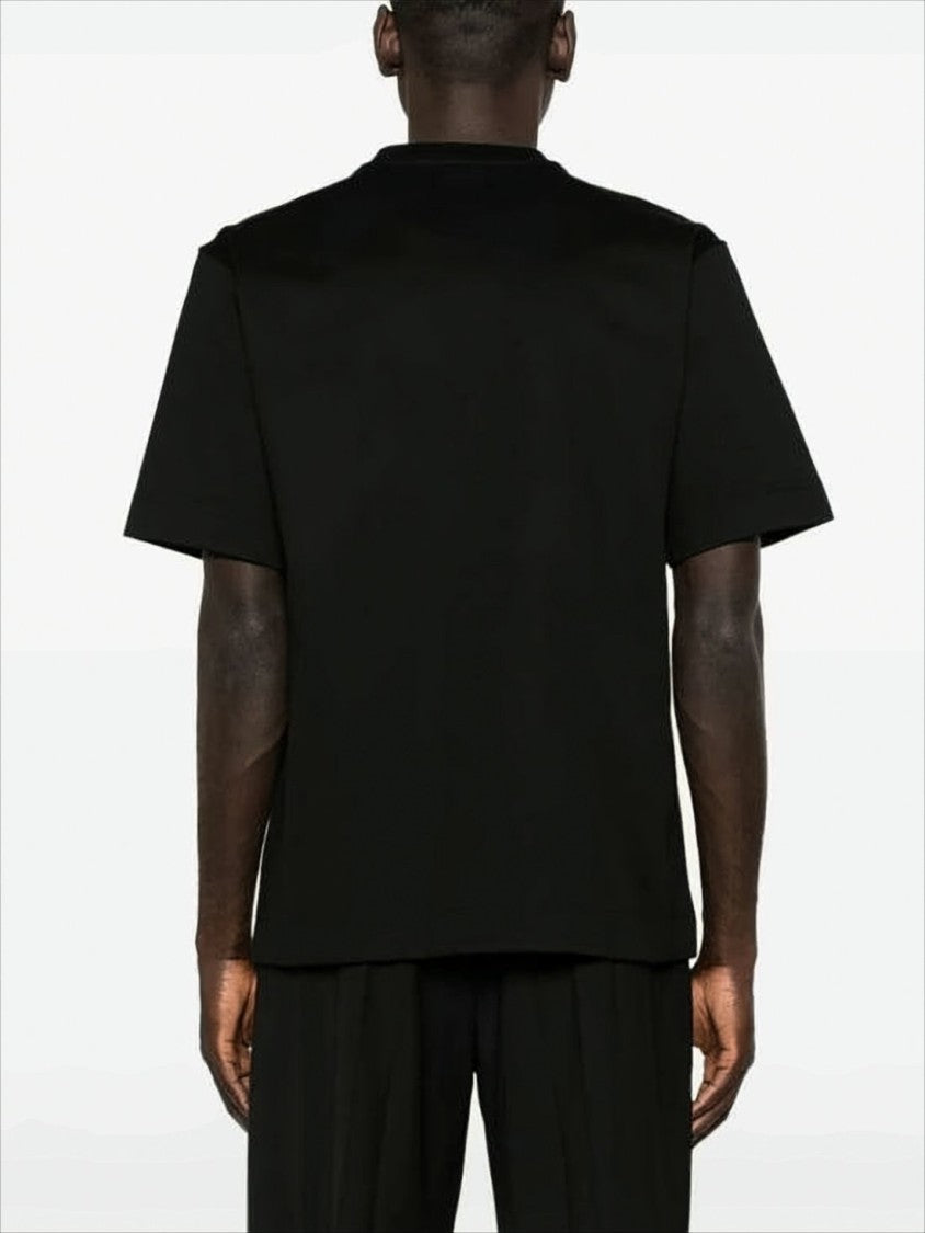 Relaxed Fit Black Cotton T-Shirt With Subtle Logo