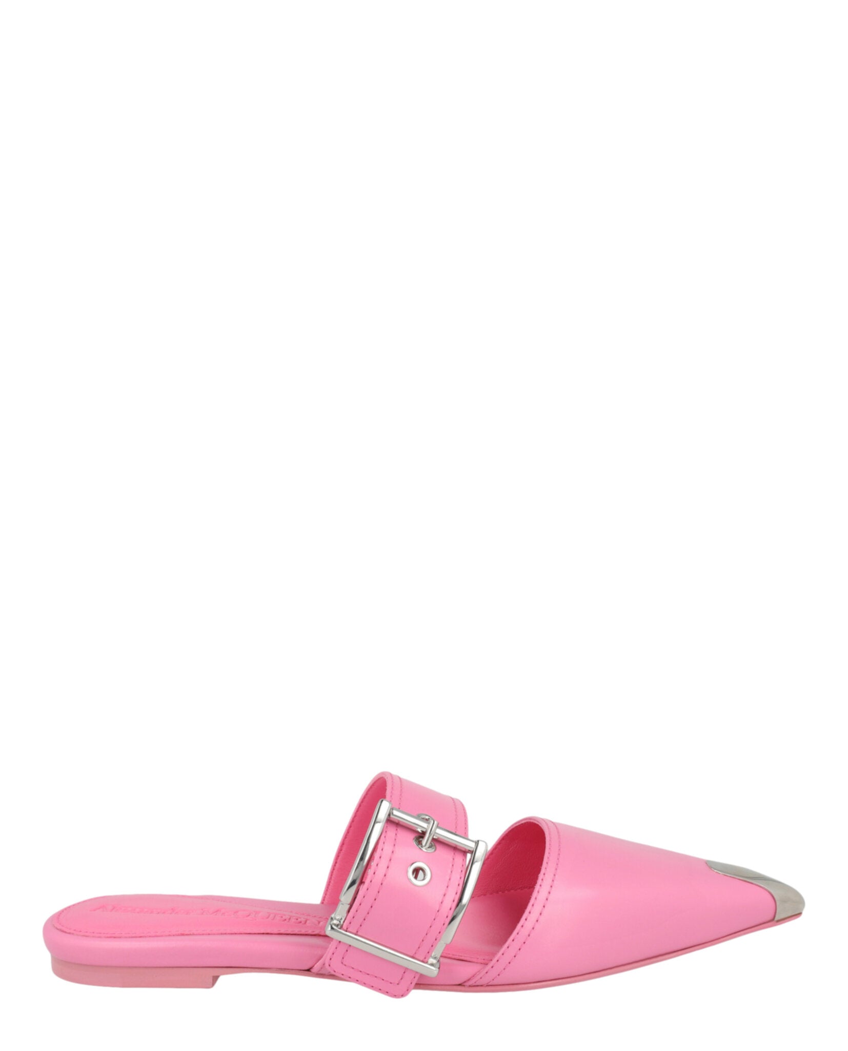 Buckle Leather Mules
