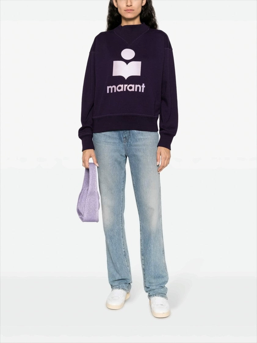 Dropped Shoulder Sweatshirt With Light Pink Logo