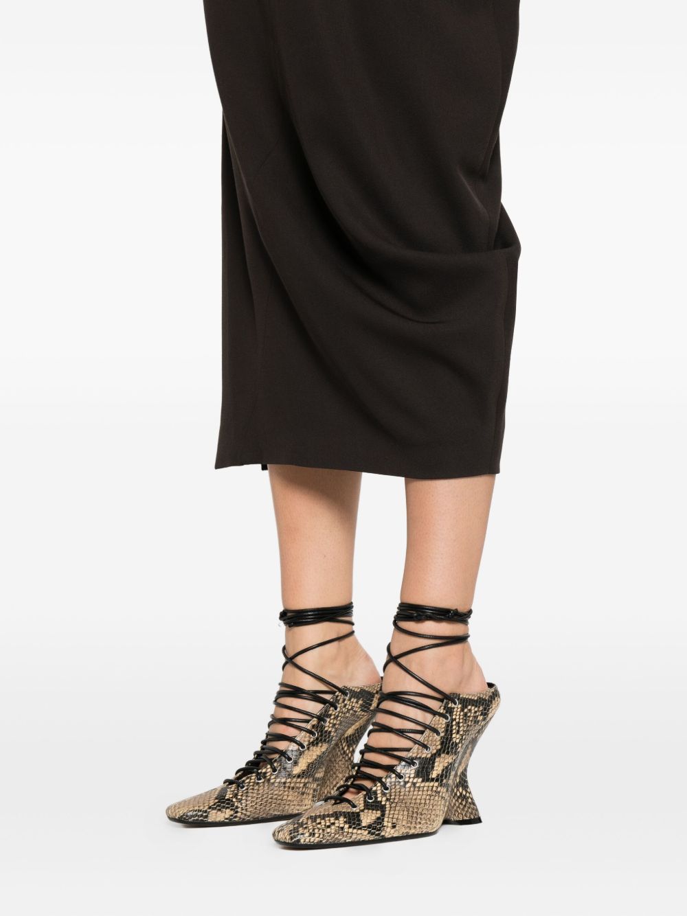 High Waist Asymmetric Hem Skirt