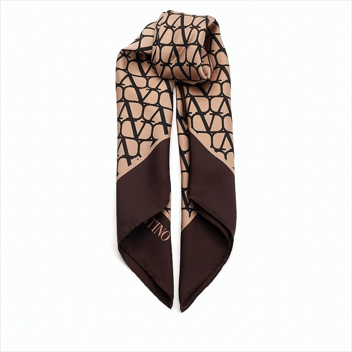 Silk Square Scarf with Abstract Pattern