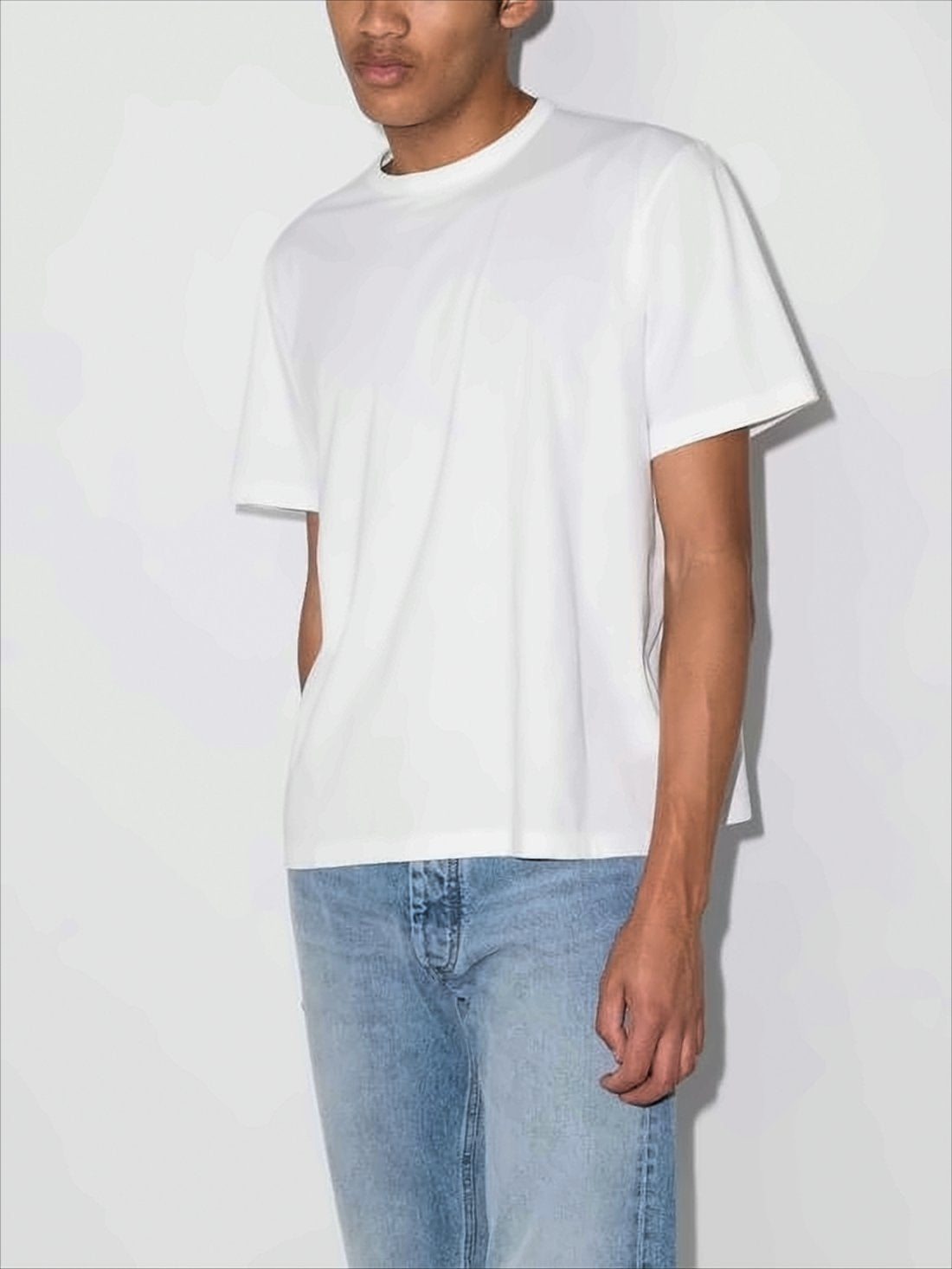 Boxy Short-Sleeve Cotton Jersey Top