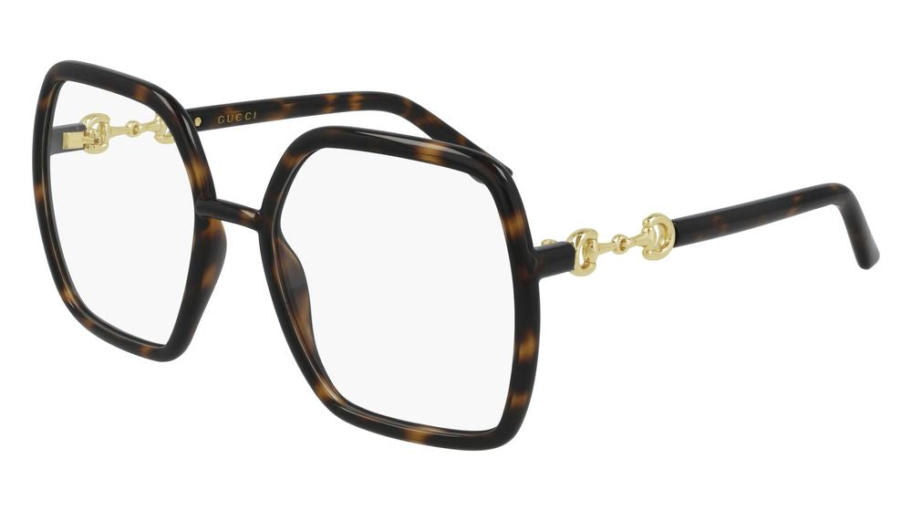 Eyeglasses Gucci GG0890O 002 havana havana transparent 55/19/140