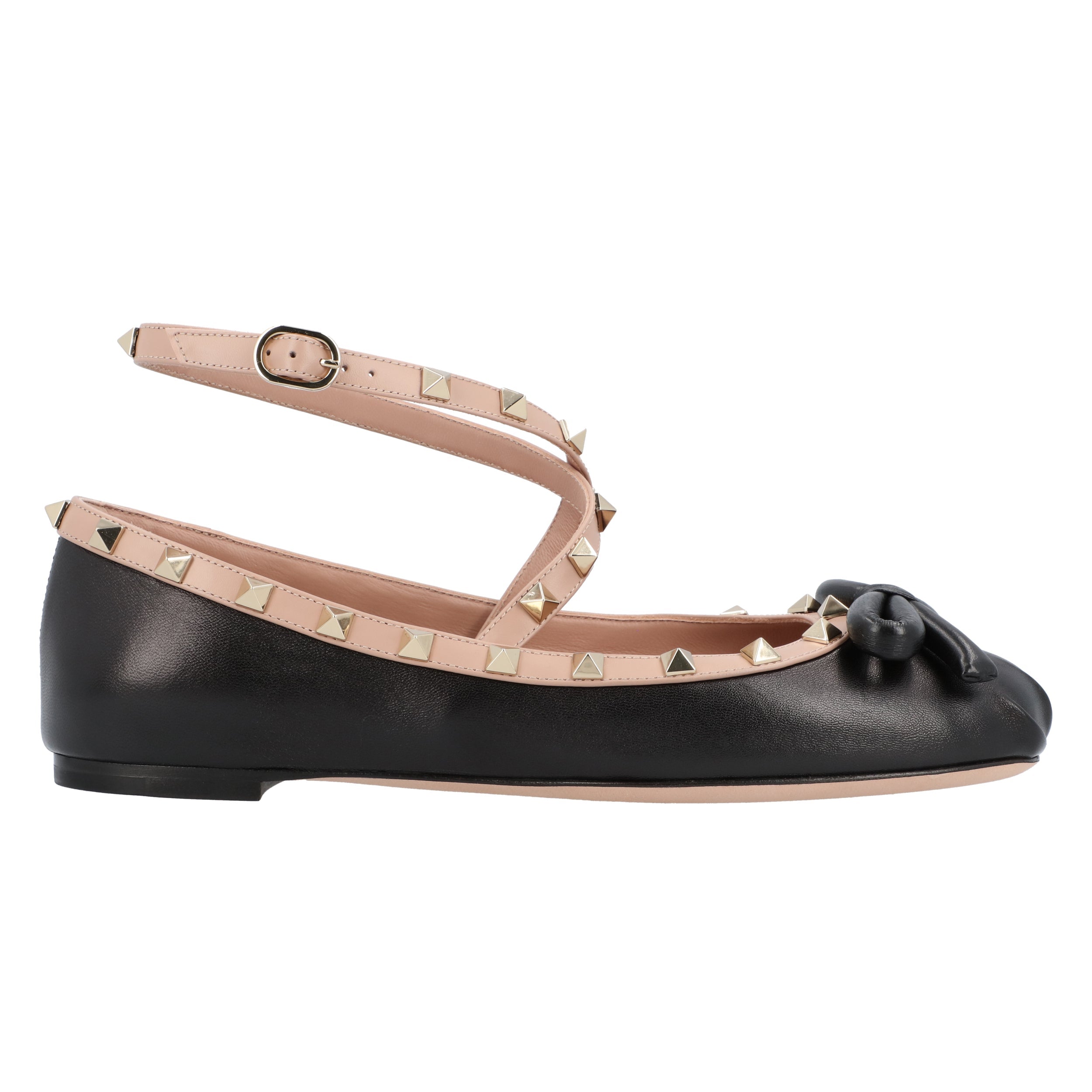 Rockstud Ballet Flats Black
