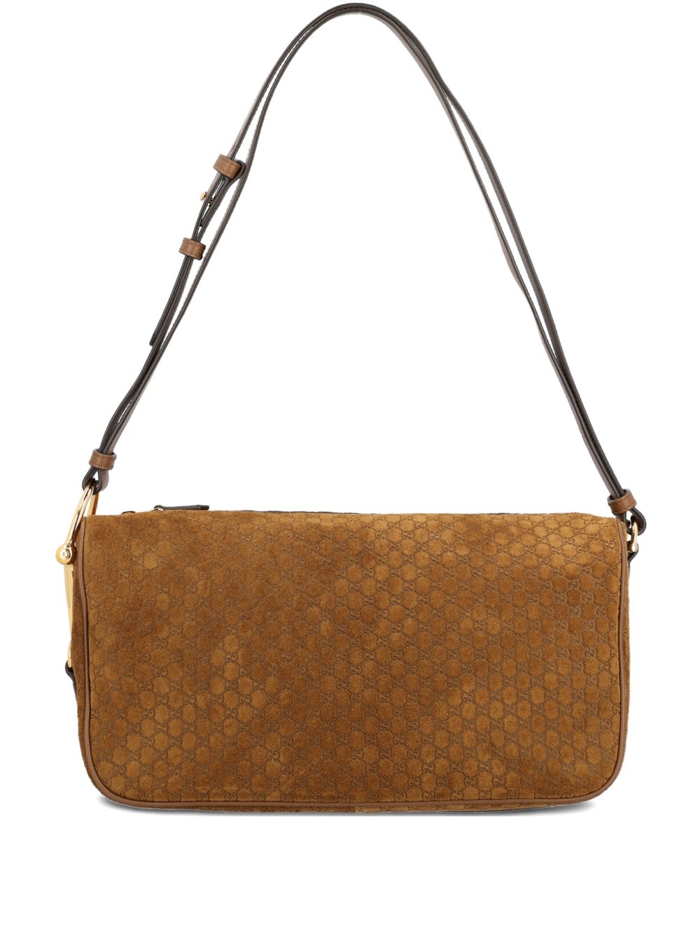 Rectangular Shoulder Bag in Soft Calf Skin Suede