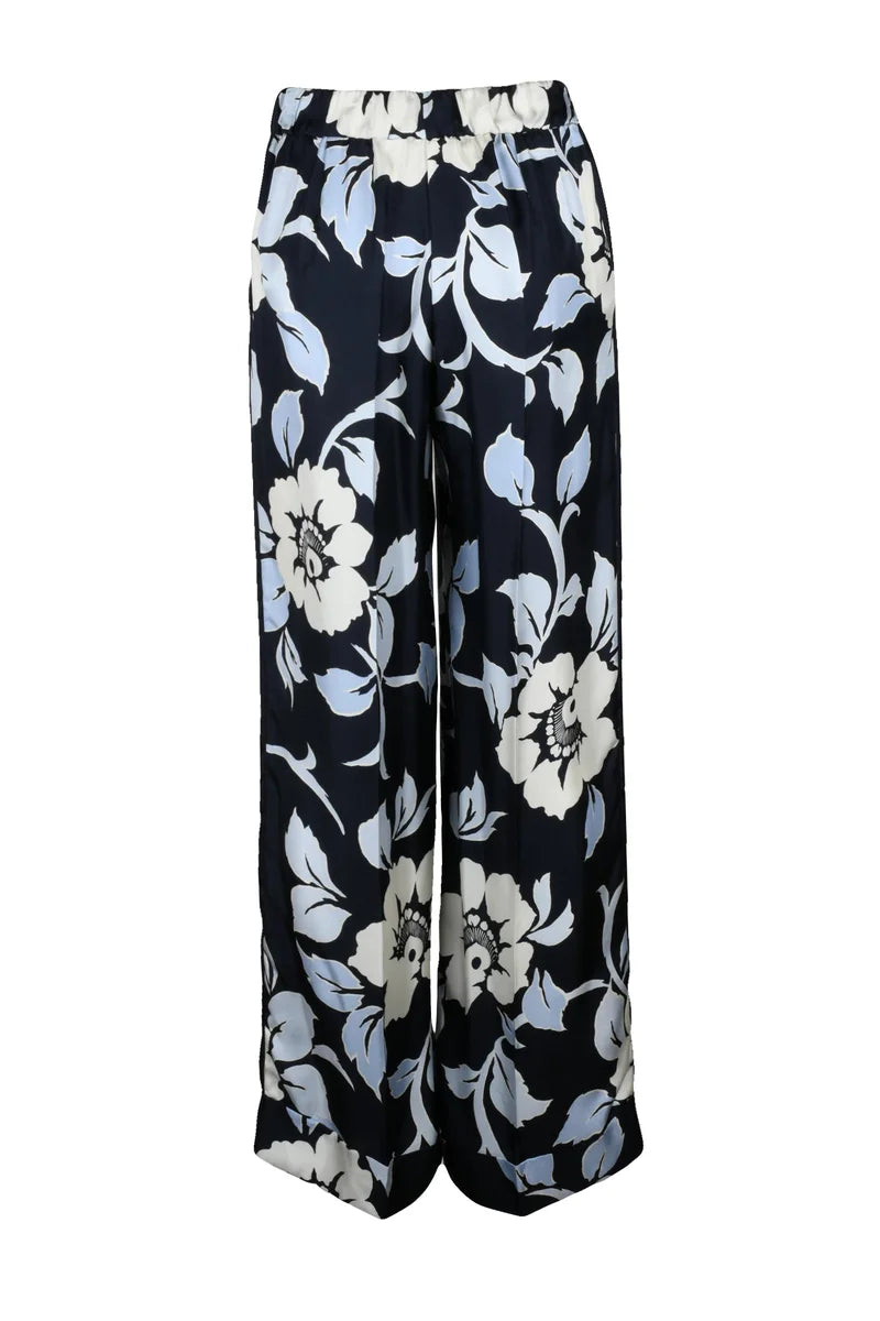 Silk Trousers - Blue