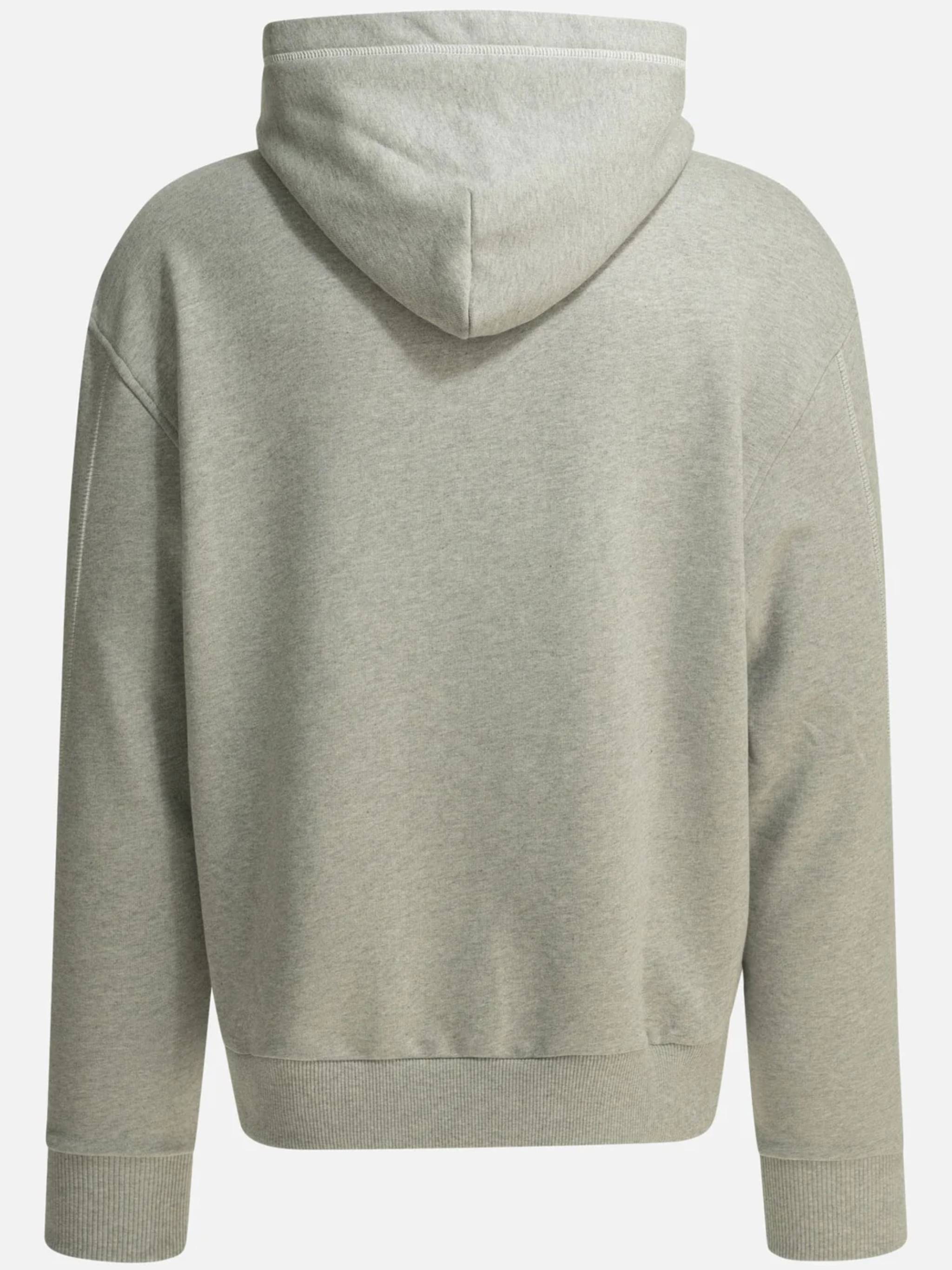 Couture Seam Contrast-Stitched Grey Hoodie