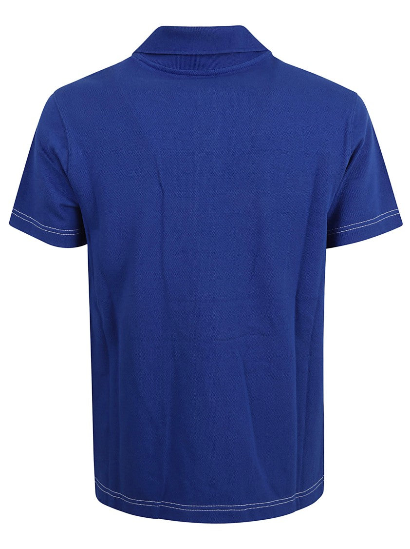 Structured Collar Polo Shirt With Three-Button Placket