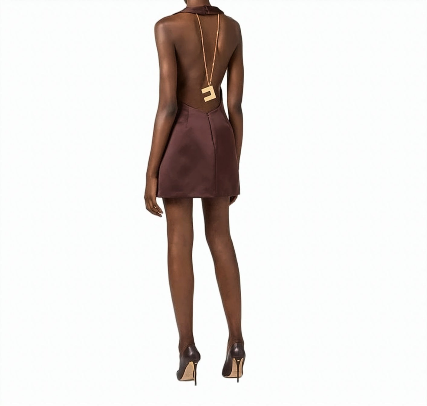 Black Halter Neck Mini Dress