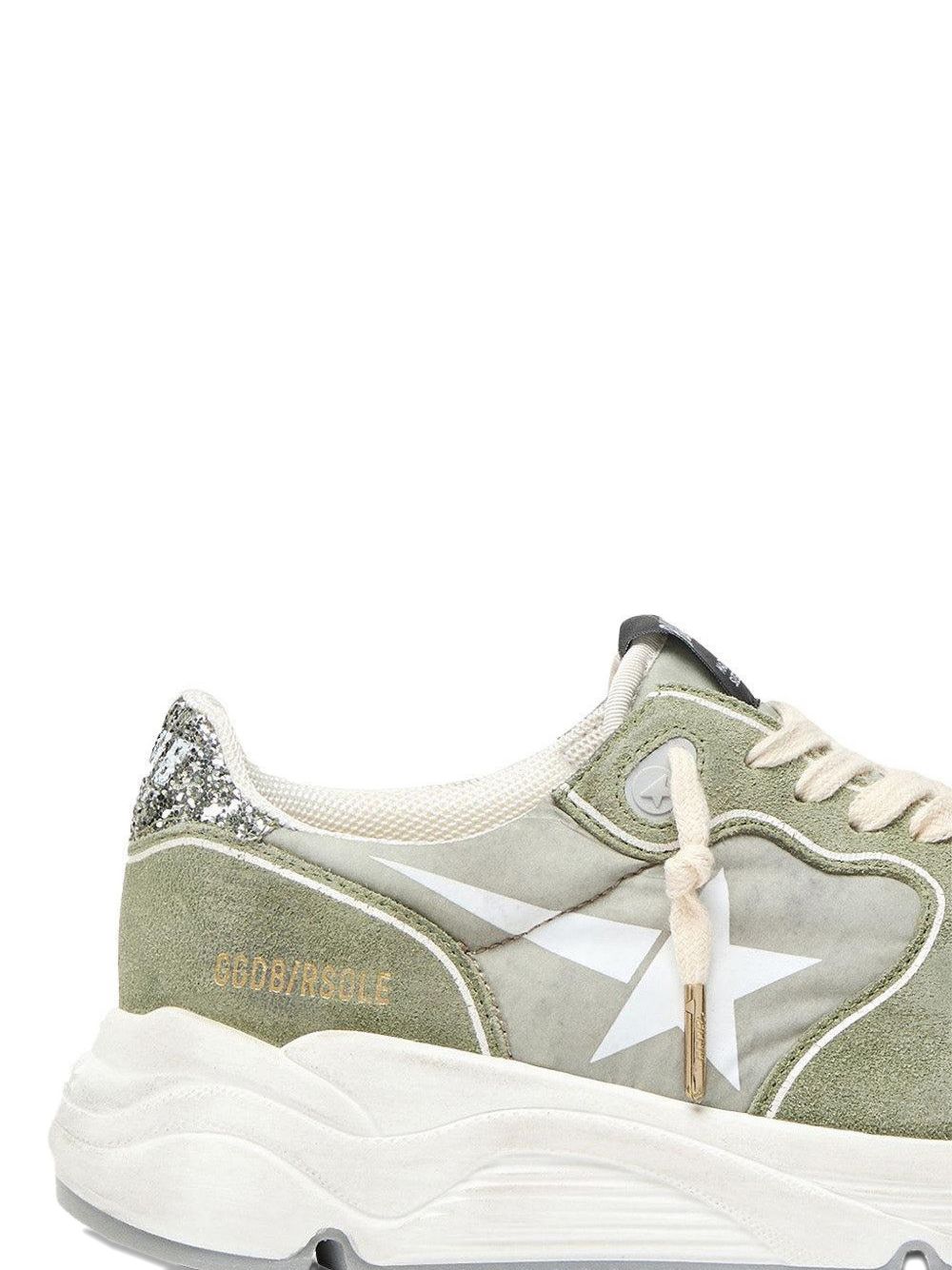 Sleek Silhouette Sneakers with Glittery Accents