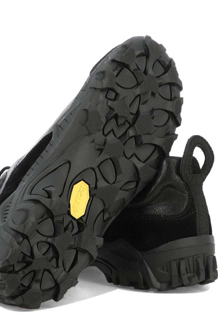 Low-Top Sneakers with Textured Goat Leather