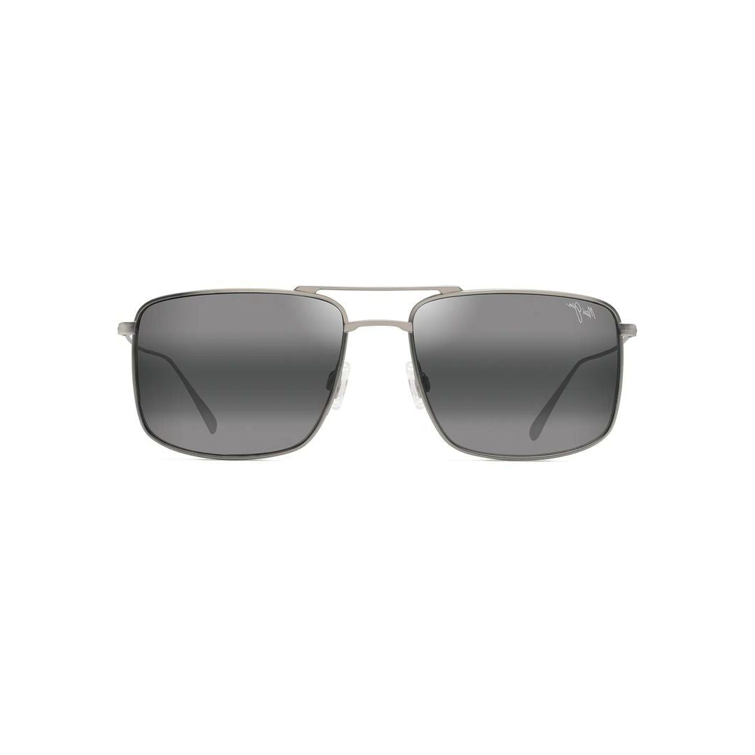 Aeko Rectangular Metal Sunglasses with Double Bridge Design
