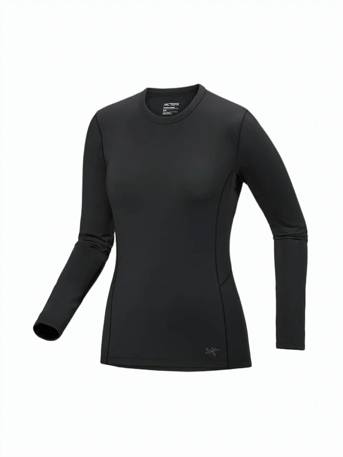 Fitted Long-Sleeve Top With Crew Neckline