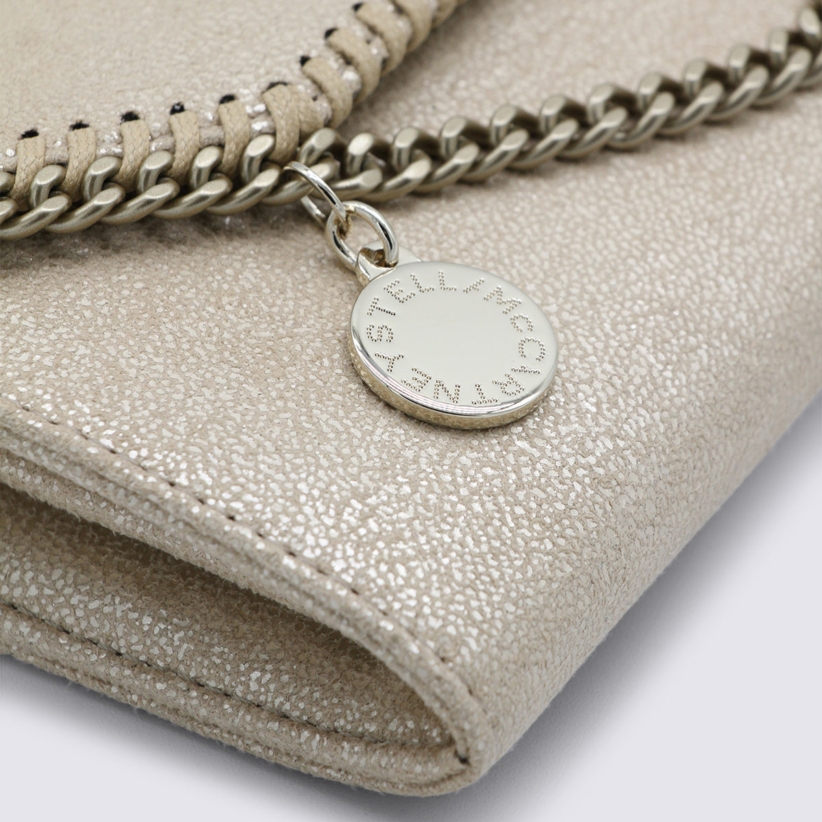 Gold Faux Leather Continental Wallet Crossbody Bag