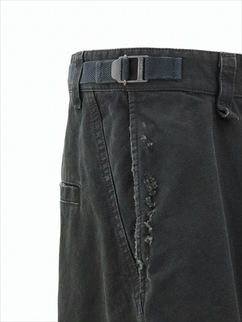 Relaxed Fit Black Straight Pants