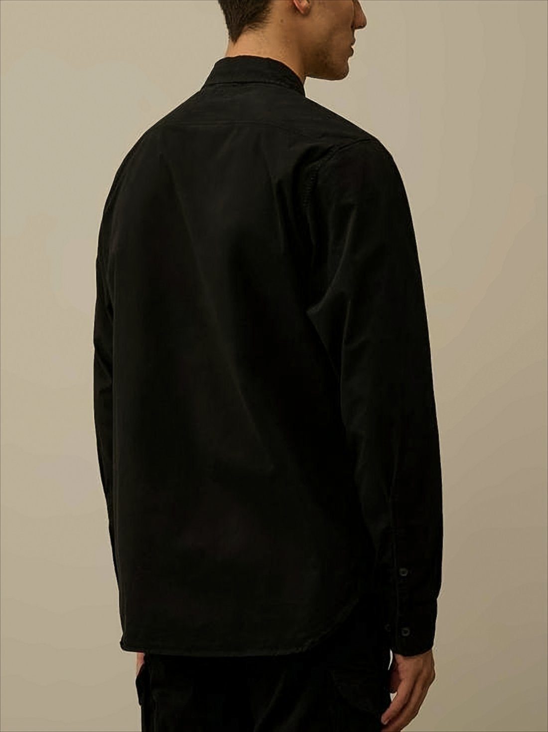 Long-Sleeve Classic Cotton Shirt With Flap Pockets