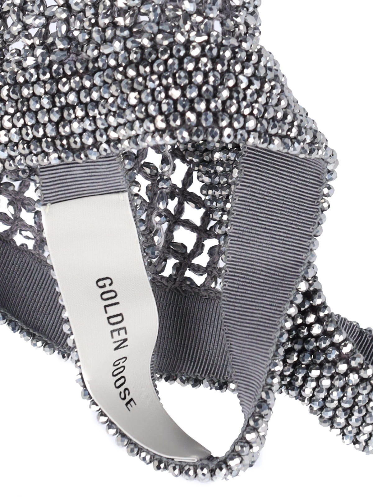 Beaded Top In Grey Mesh, Bralette Design