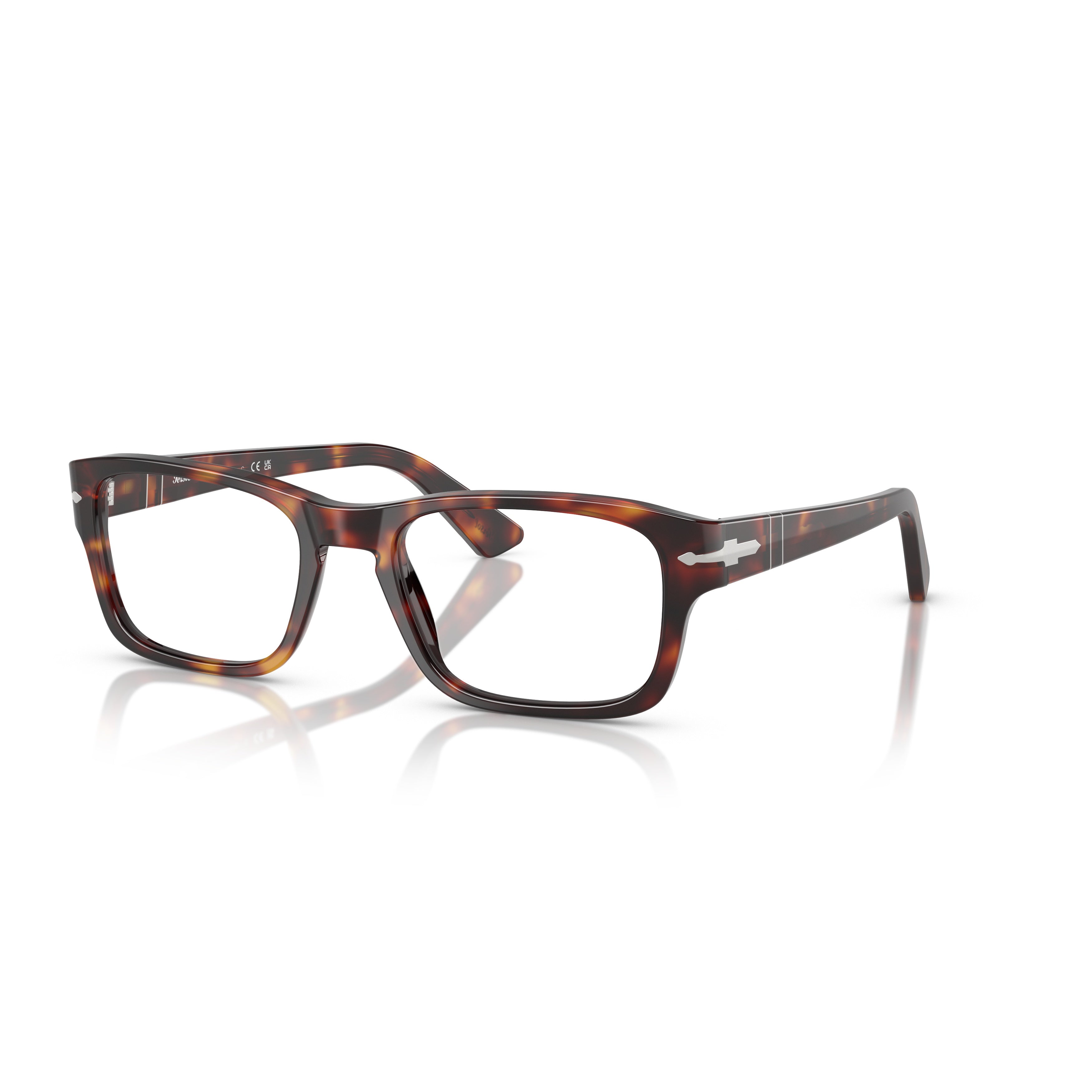 0po3364v Rectangular Acetate Eyeglasses with Tortoiseshell Pattern