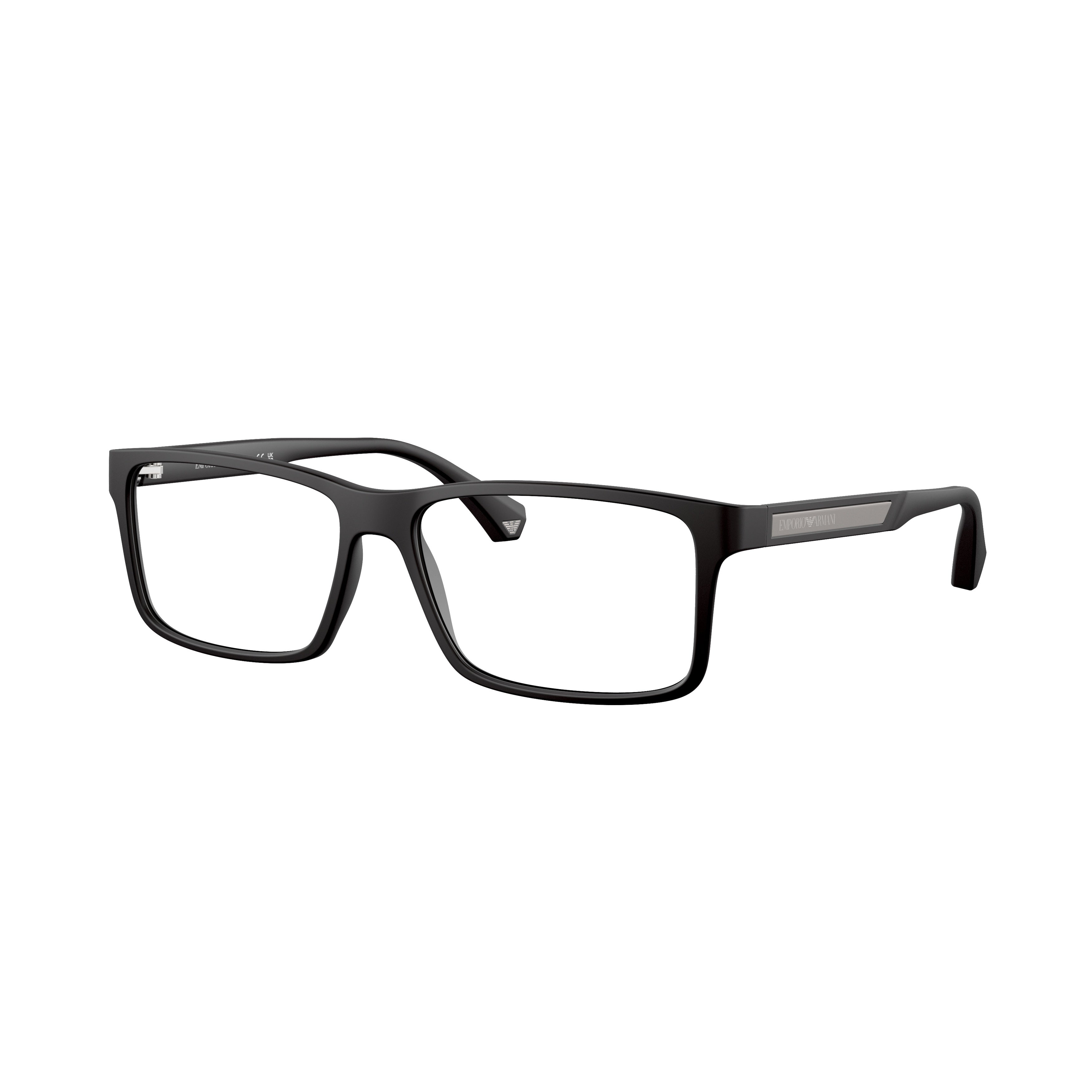 0ea3038 Rectangular Matte Black Eyeglasses with Minimalist Design