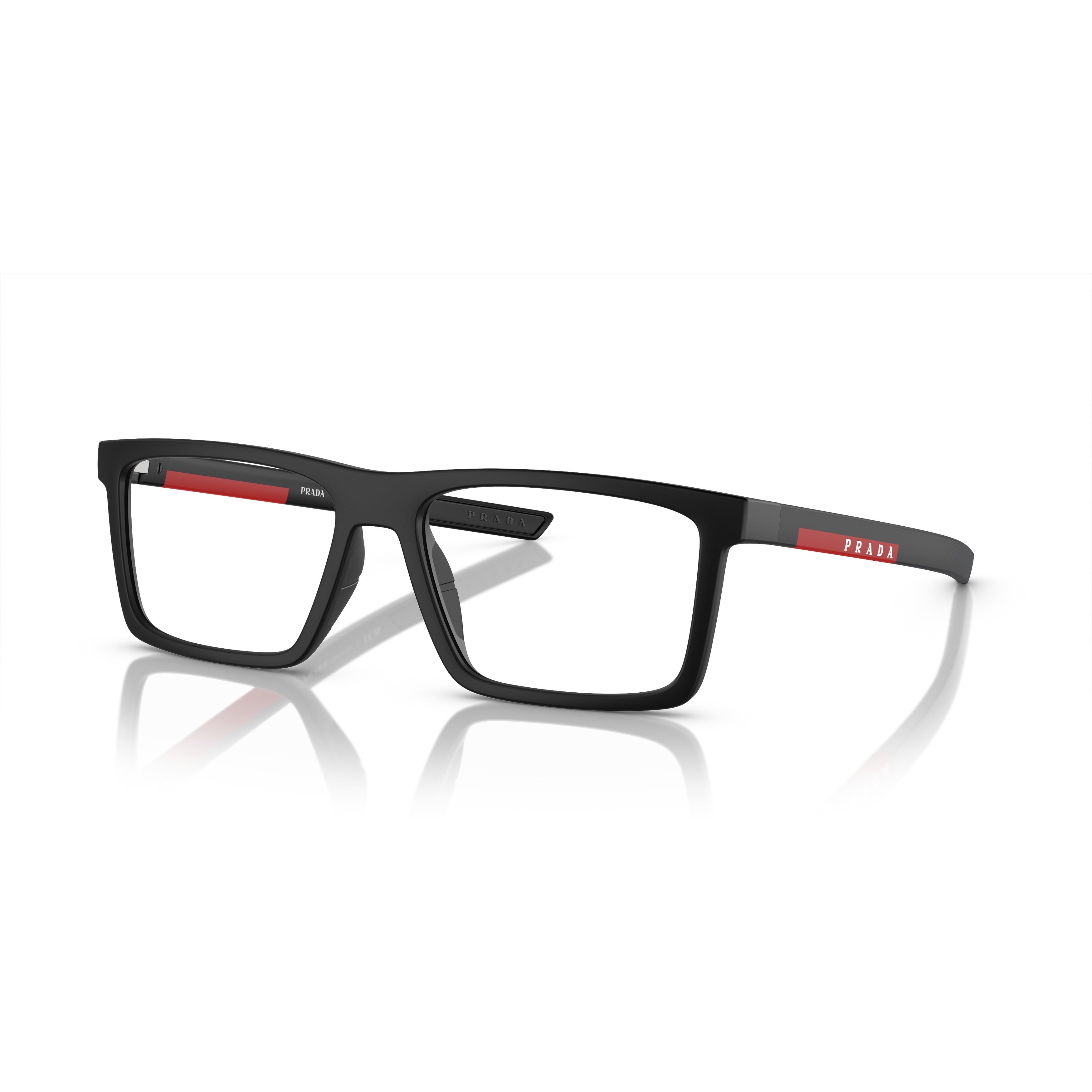 0ps 02qv Rectangular Black Nylon Eyeglasses