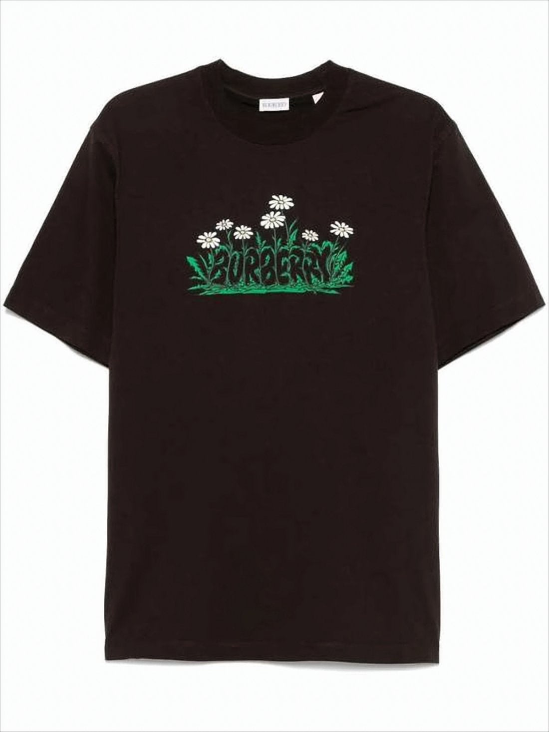 Short-Sleeved T-Shirt with Graphic Foliage Design