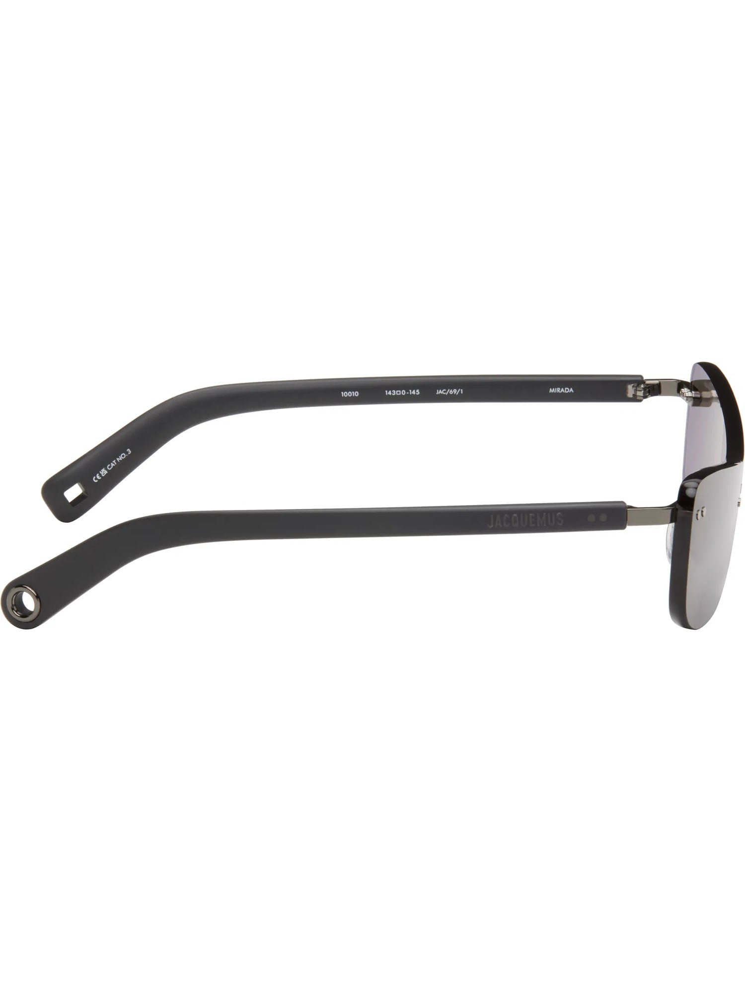 Okulary przeciwsłoneczne Jacquemus Mirada Grey Acetate z wydłużonymi szkłami