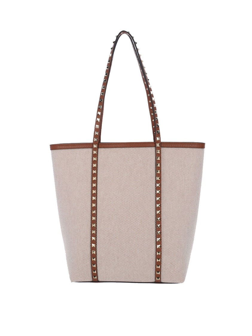"Rockstud" Tote Bag – Beige