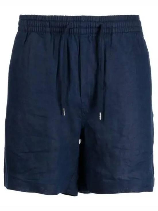 Relaxed Fit Linen Shorts with Elastic Waistband