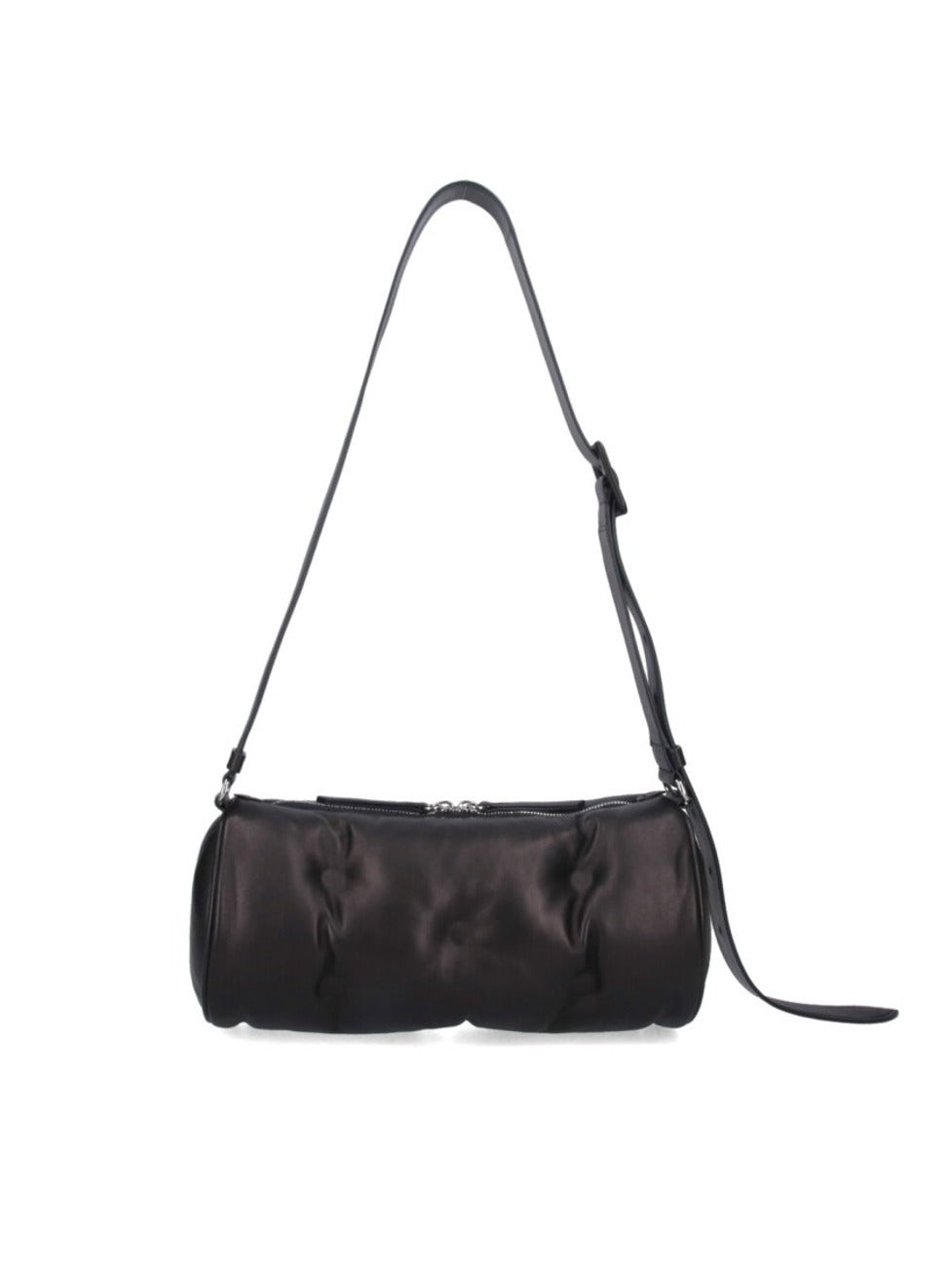 Black Nappa Leather "Glam Slam" Shoulder Bag
