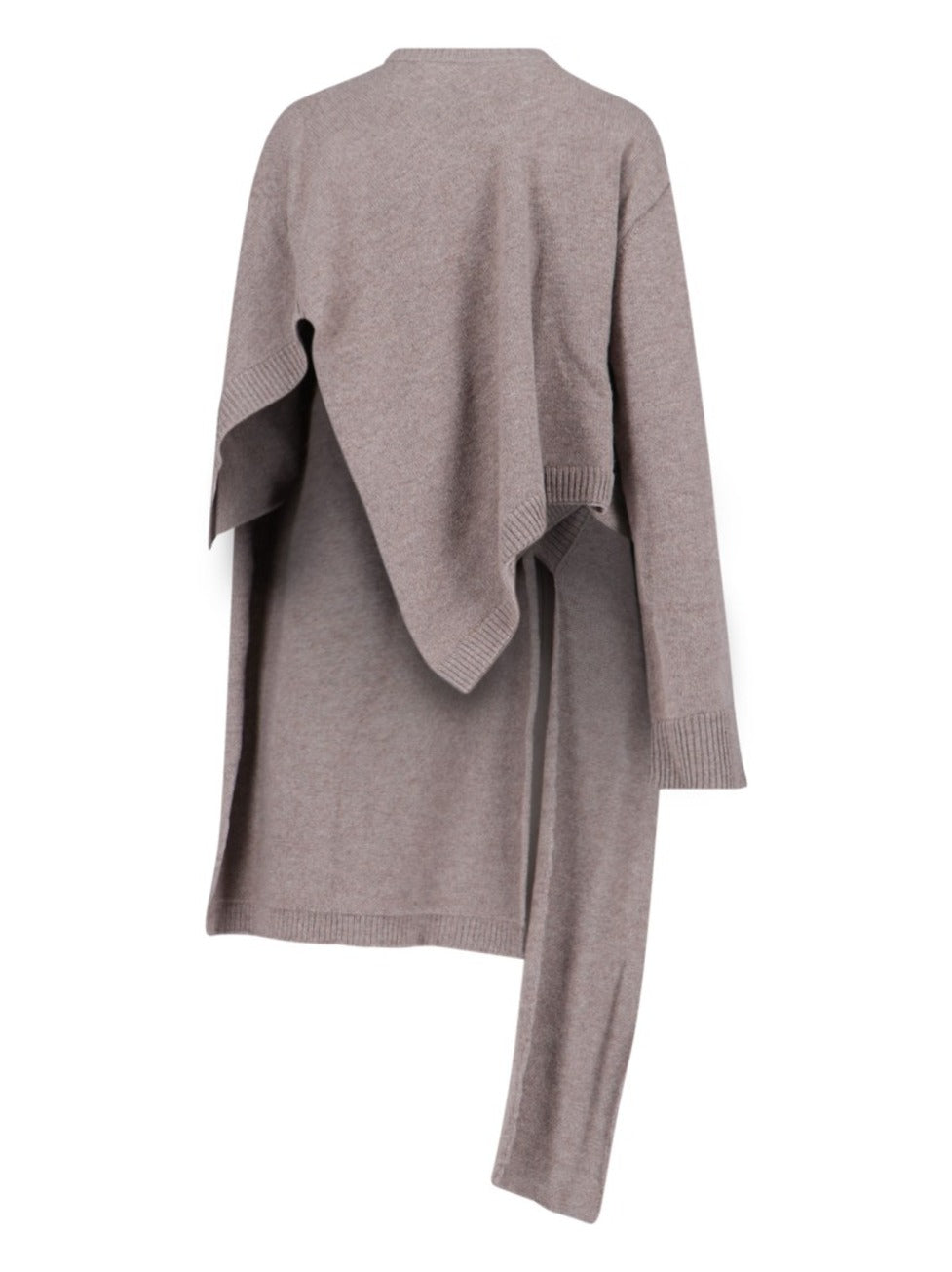 Asymmetrical Unstructured Sweater In Beige
