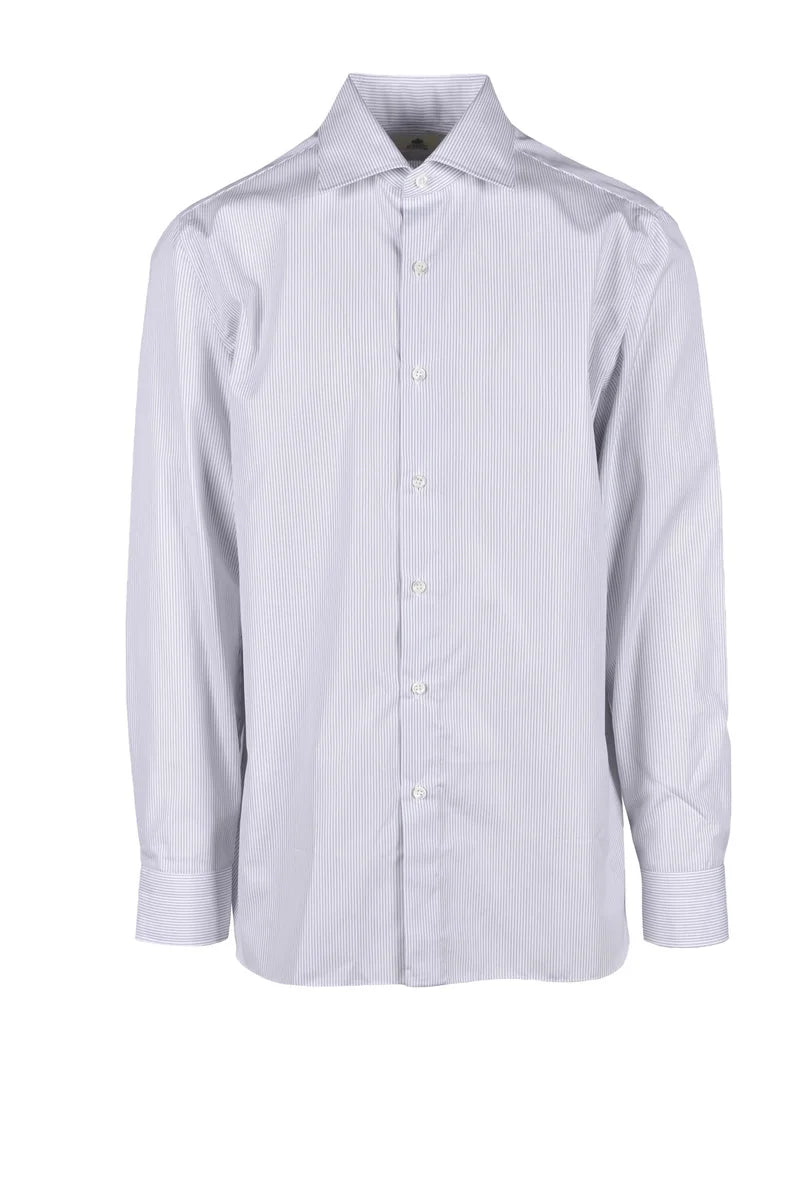 White/Blue Cotton Shirt Men's