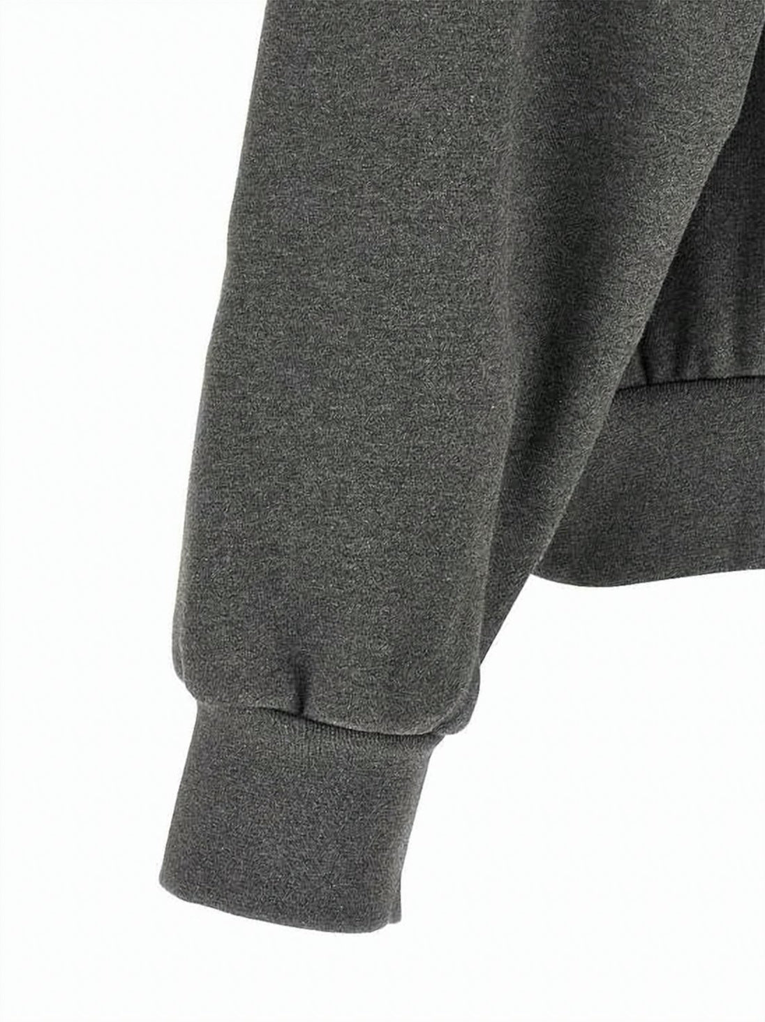 Relaxed Fit Cropped Hoodie with Tonal Embossed Logo