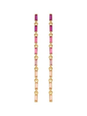Crystal Baguette Strand Earrin