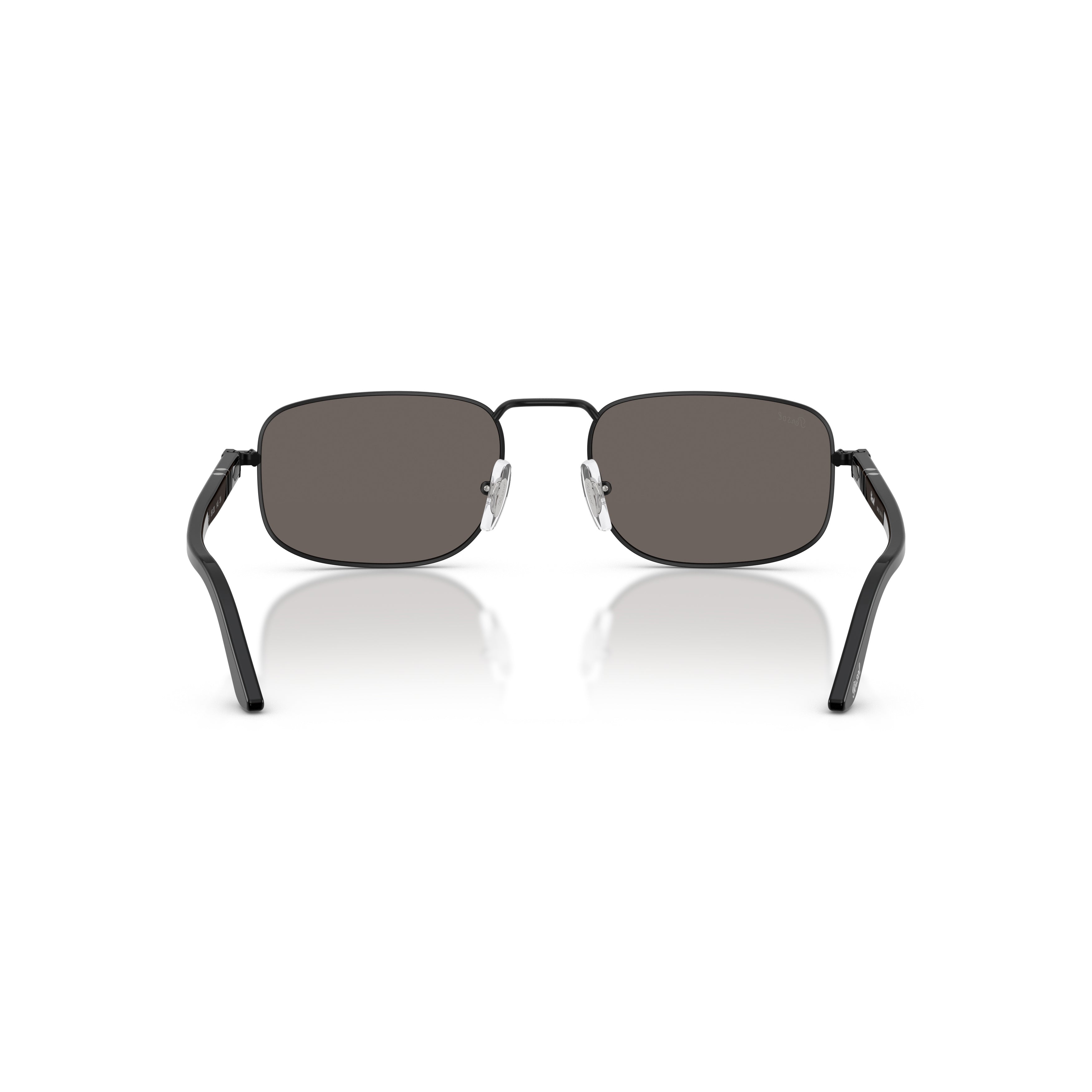 0po1027s Rectangular Metal Frame Sunglasses with Adjustable Nose Pads