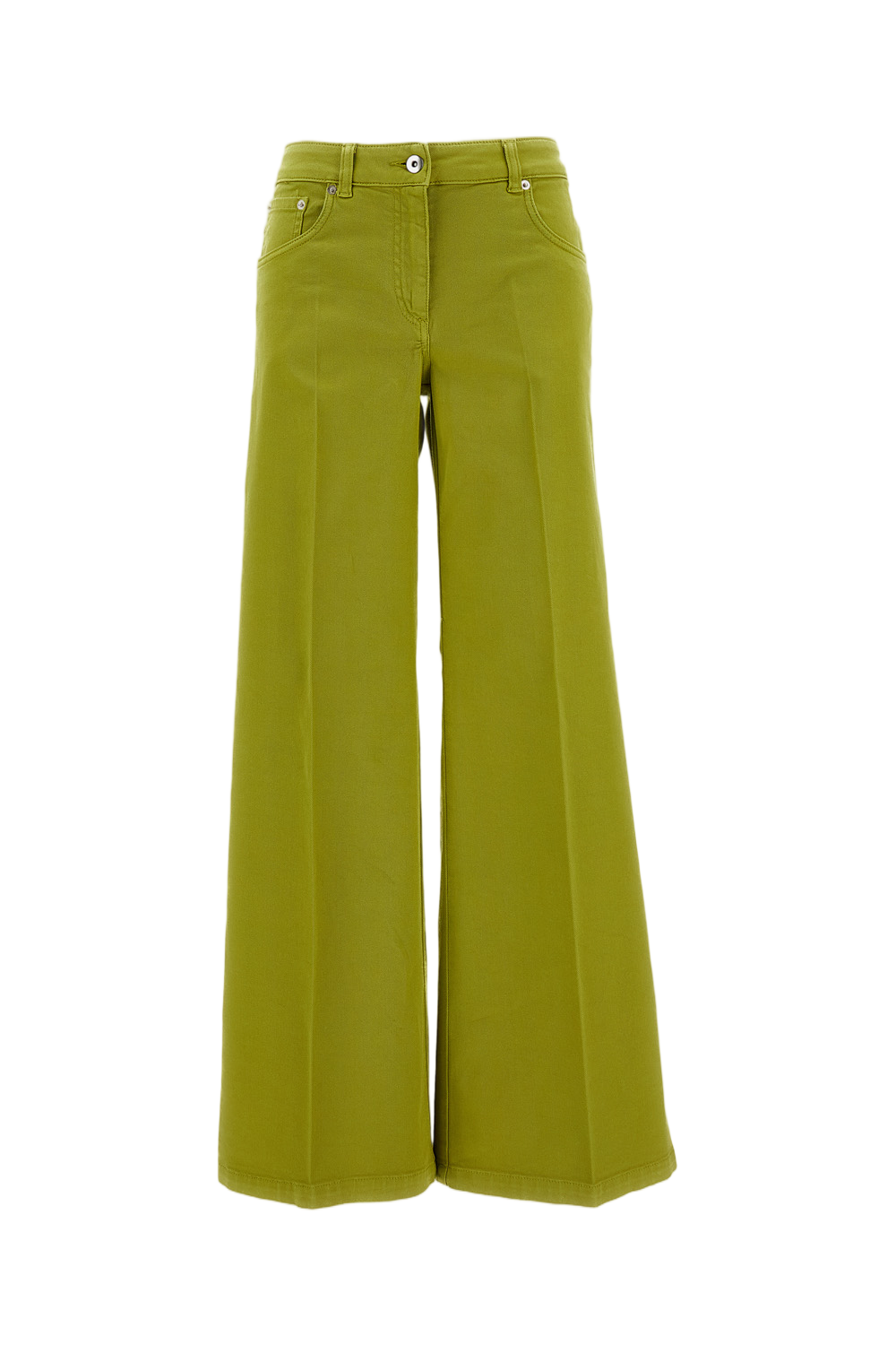 High-Waisted Wide-Leg Trousers with Flared Silhouette