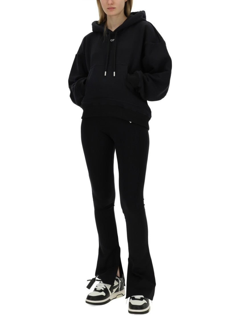 Black Oversized Hooded Sweatshirt