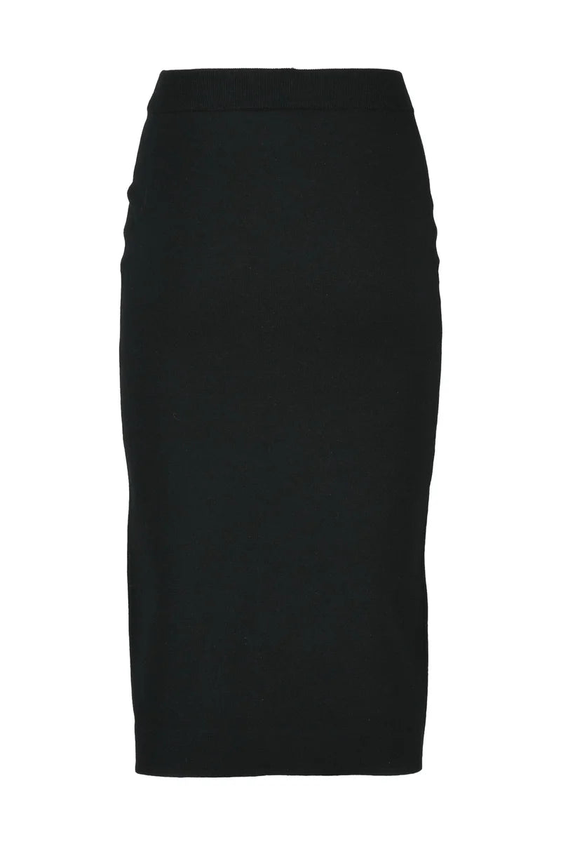 Rete Wool Skirt - Black