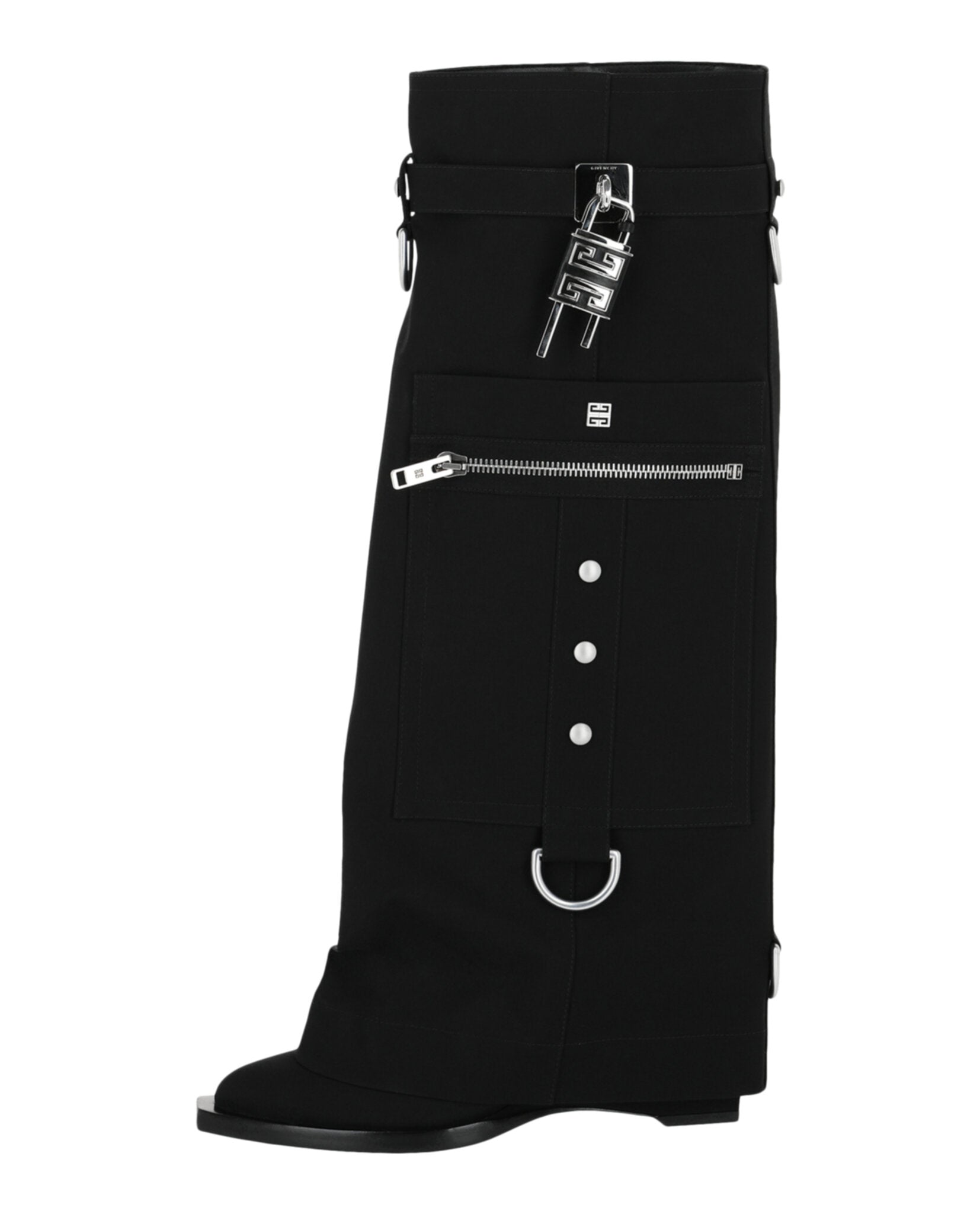 Shark Lock Cowboy Boots With Pocket Detail
