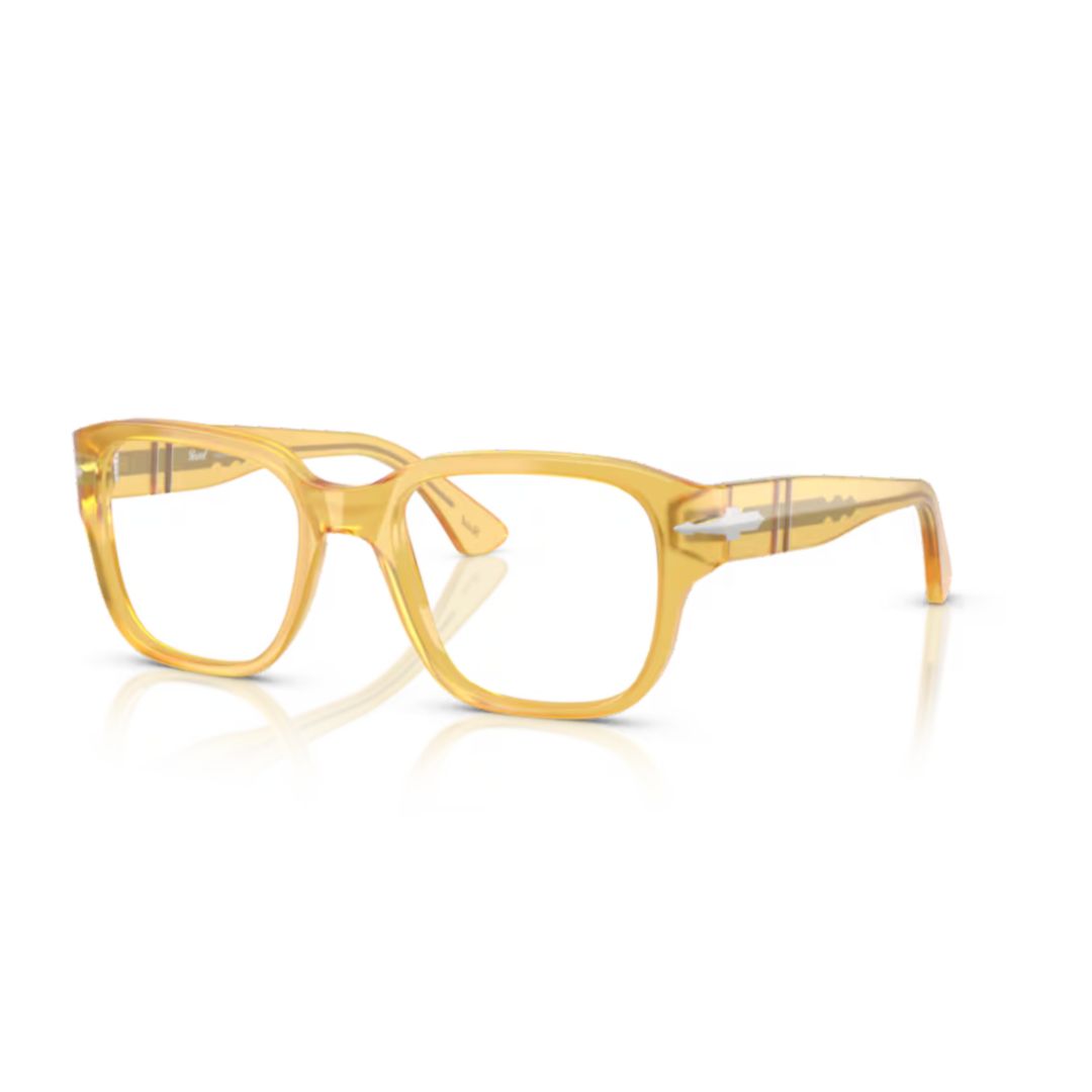 0po3374v Translucent Yellow Acetate Square Eyeglasses