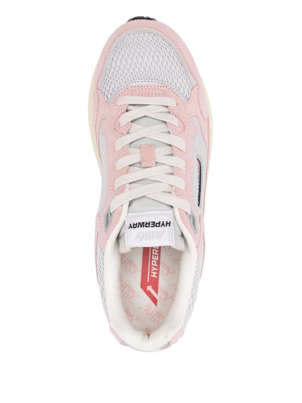 Panelled Light Grey and Soft Pink Sneakers