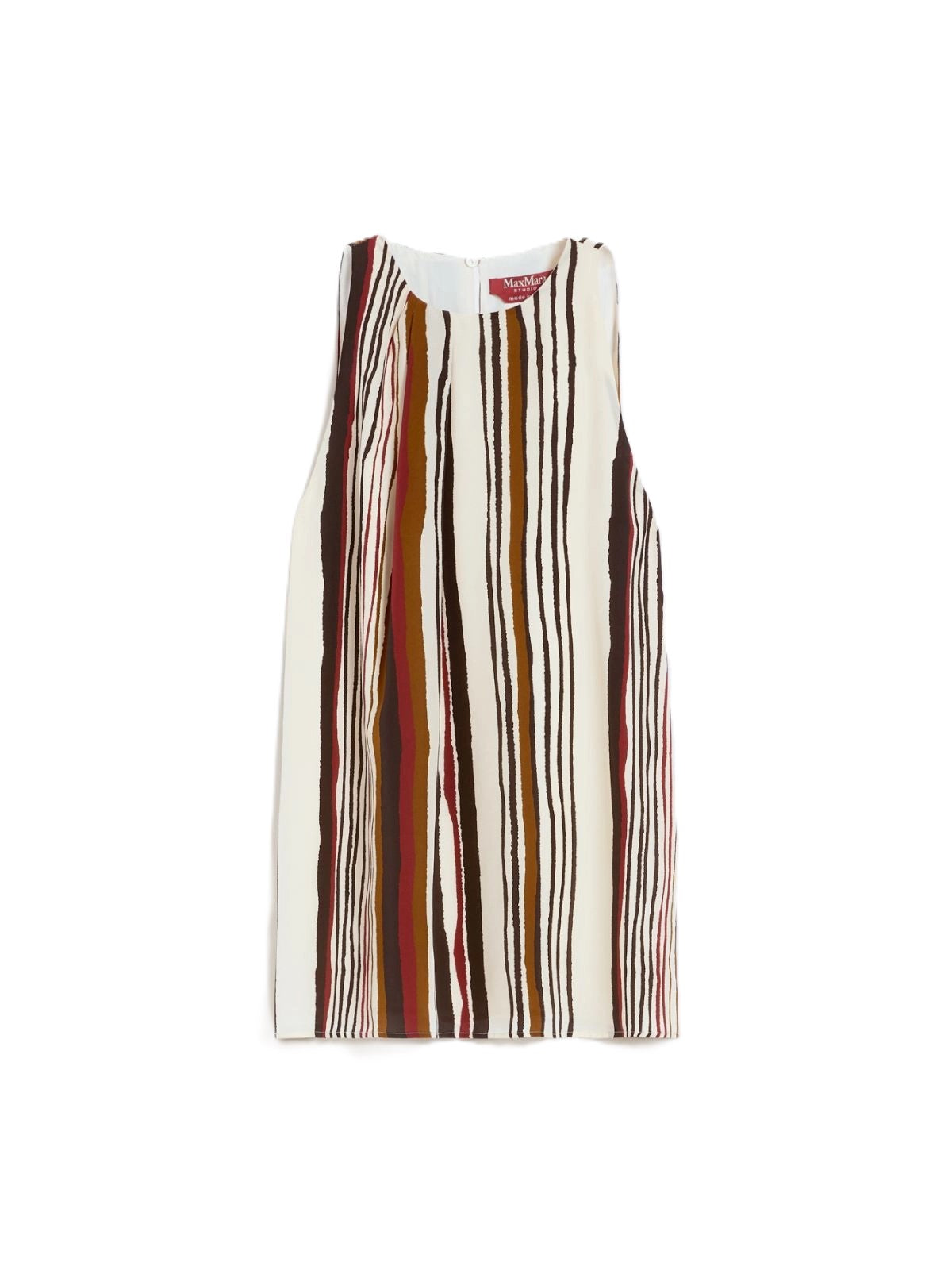 Relaxed Fit Sleeveless Top with Abstract Stripe Design
